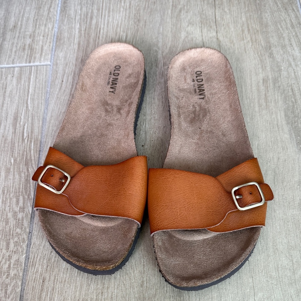 Old Navy Women's Brown Slide Sandals